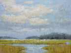 Studio art 36X48 large oil painting of marsh landscape S-81912601 image 0
