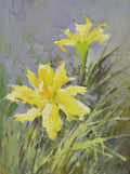 12x16 oil painting on canvas of yellow daylily flowers 22010522 image 0