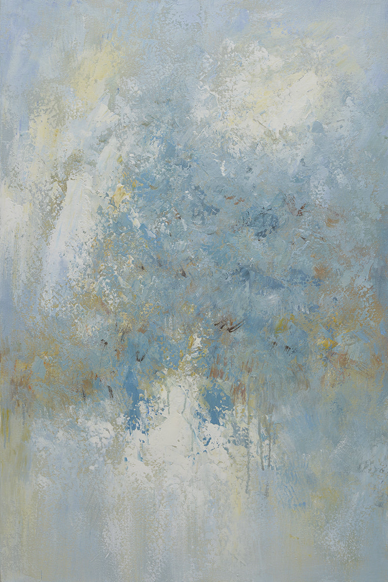 24x36 abstract oil painting on canvas with bluess 4196507 image 0