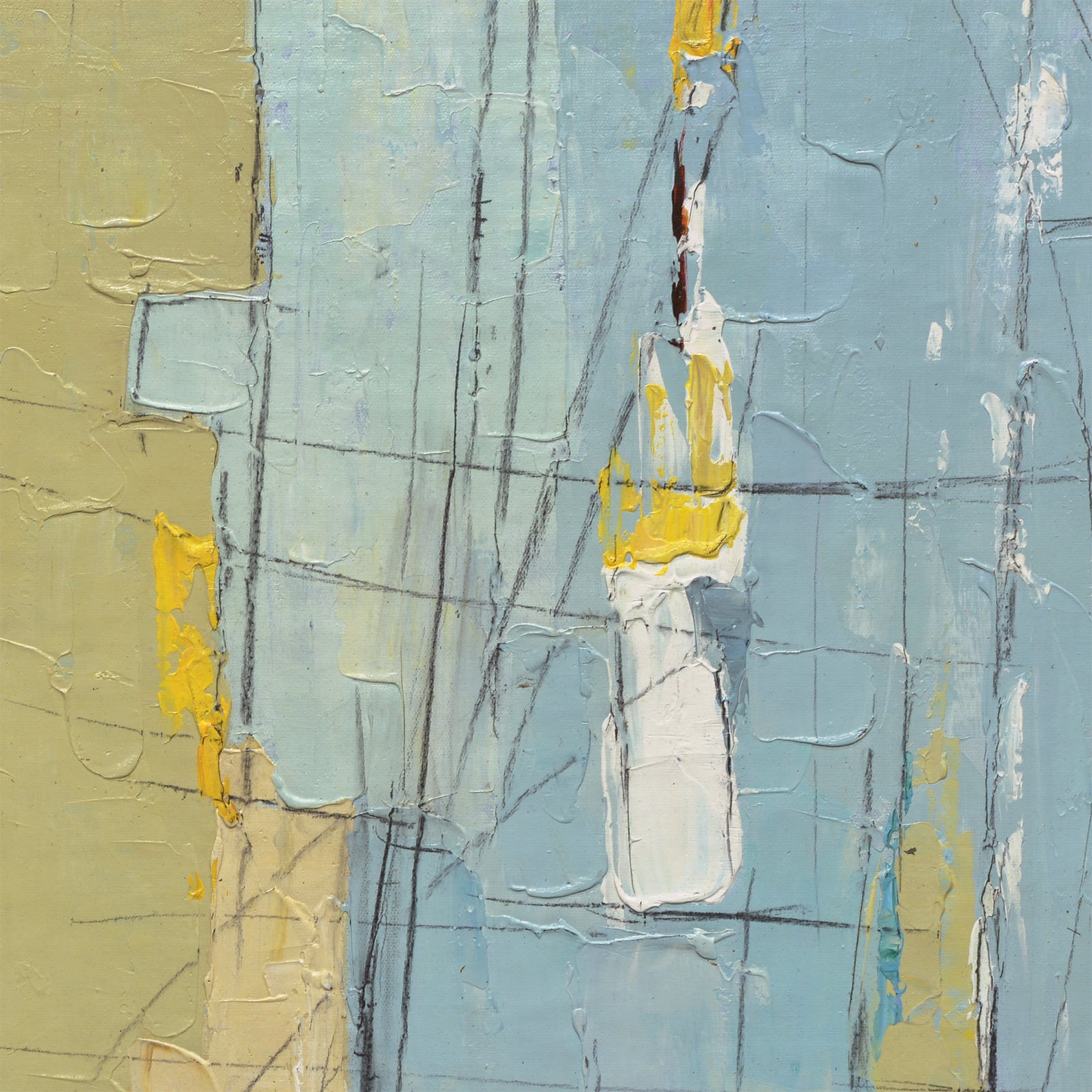 Giclee on Canvas-Abstract Gold and Blue 9210608 image 1