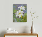 12x16 oil painting on canvas of petunia flowers 22010549 image 1