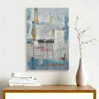 24x36 abstract oil painting on canvas with blues 419101402 image 1