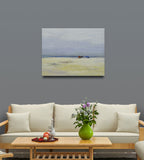 12x16 oil painting on canvas of people and boat on beach 22010539 image 1