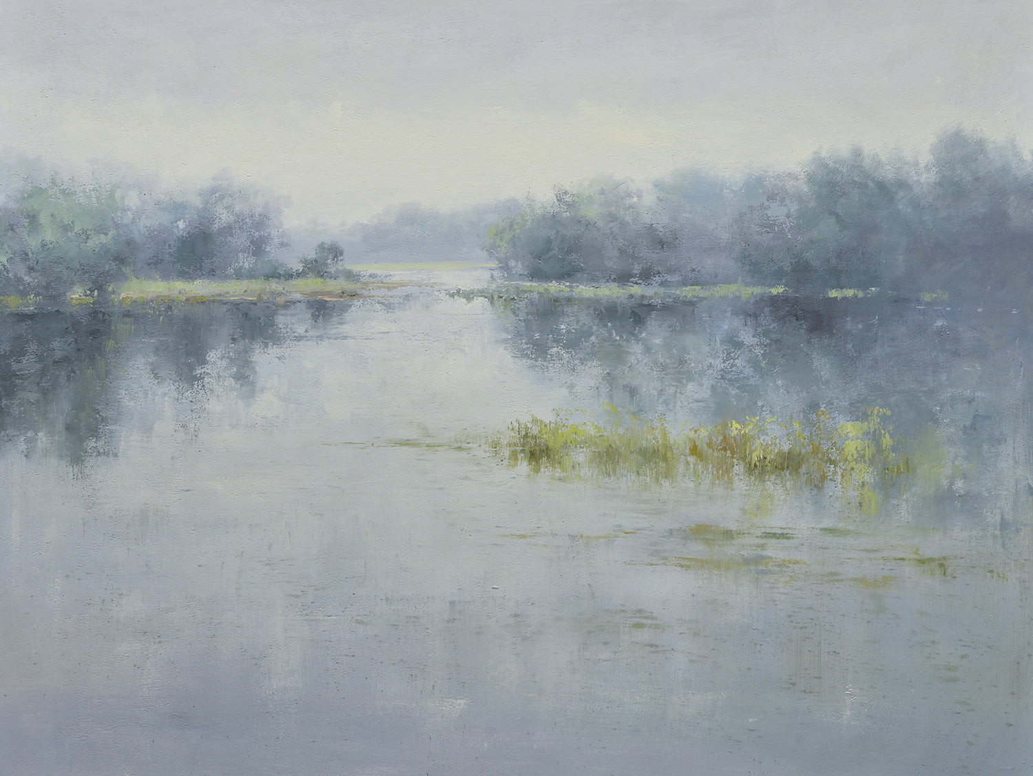 36x48 Modern oil painting of lake view 72071030 image 0