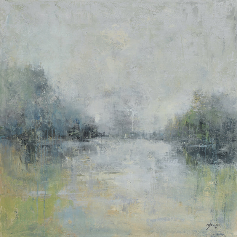 71710003 Contemporary Lake View, 36"x36" and other sizes Giclee on can image 0