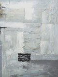 Studio art 36X48 large abstract oil painting on with B&W S-81912703 image 0