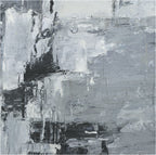 Giclée on Canvas-Modern Gray &Black Theme Abstract Artwork 9220115 image 1