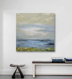 Studio art 35X35 large abstract lakeview oil painting S-71912105 image 1