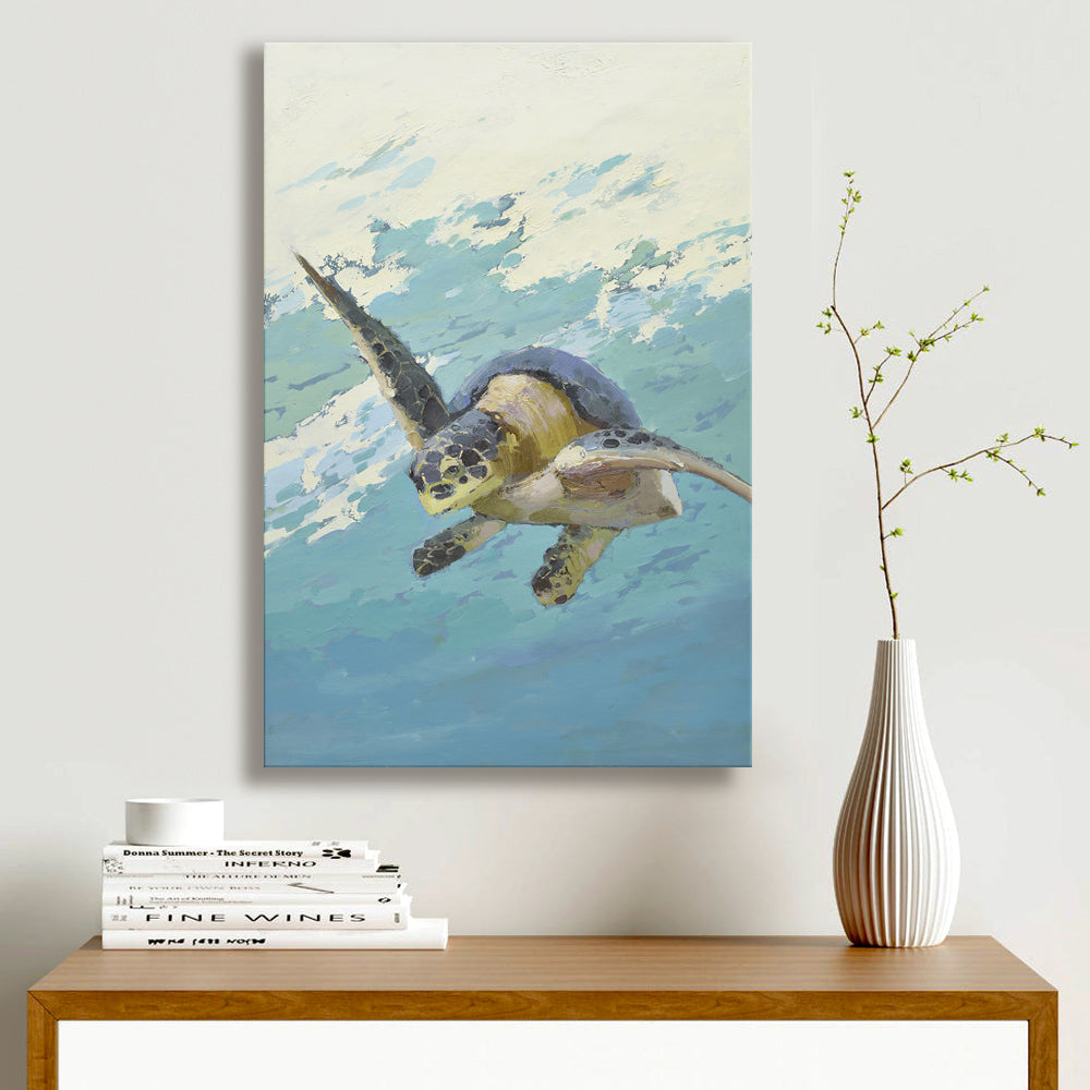 24x36 oil painting of Turtle on canvas 42071005 image 1
