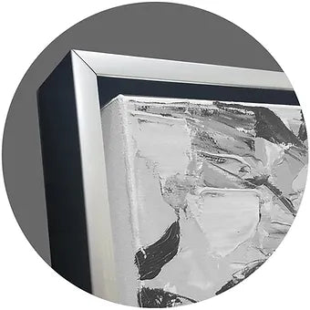 Floater frame in silver and bla color (FS) in different standard sizes and custo