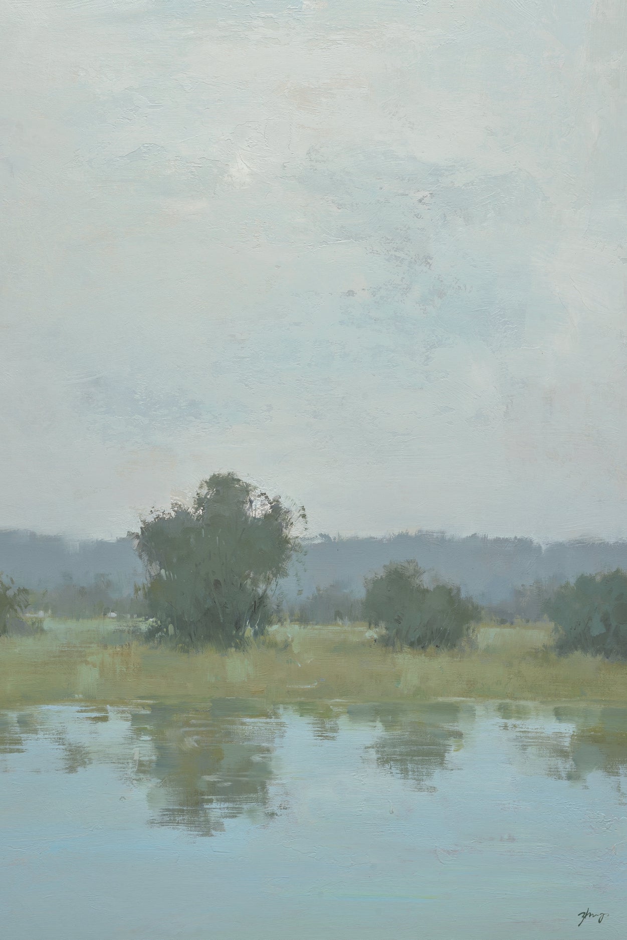 Giclée on Canvas-Modern Creek Bank Artwork 81941013 image 0