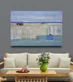 40x60 Large abstract landscape oil painting on canvas 918100821 image 1