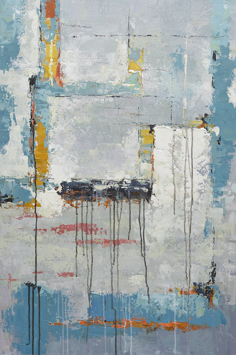 24x36 abstract oil painting on canvas with blues 419101402 image 0
