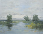 copy of Giclee on Canvas-Modern River Landscape Artwork A150 image 0
