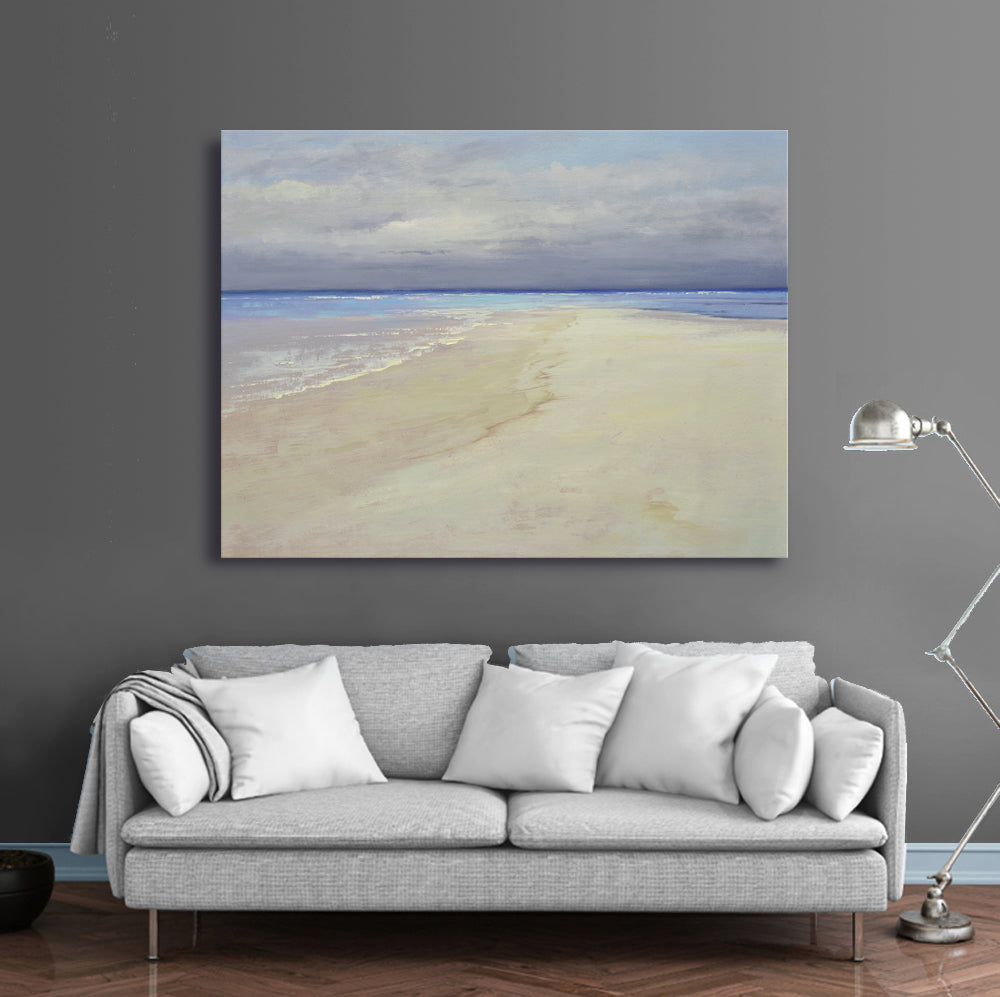 36x48  oil painting of white sand beach and ocean waves 72071032 image 1