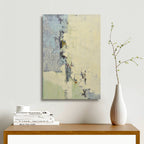 24x36 abstract oil painting on canvas with gray blue and yellow 41951217 image 1