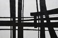 40x60 Large abstract black & white oil painting on canvas 91900609 image 0