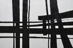 40x60 Large abstract black & white oil painting on canvas 91900609 image 0