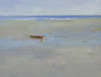 12x16 oil painting on canvas of little boat on beach 22010540 image 0