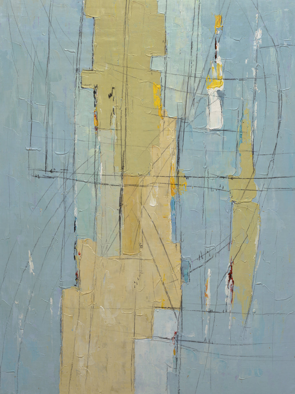 Giclee on Canvas-Abstract Gold and Blue 9210608 image 0