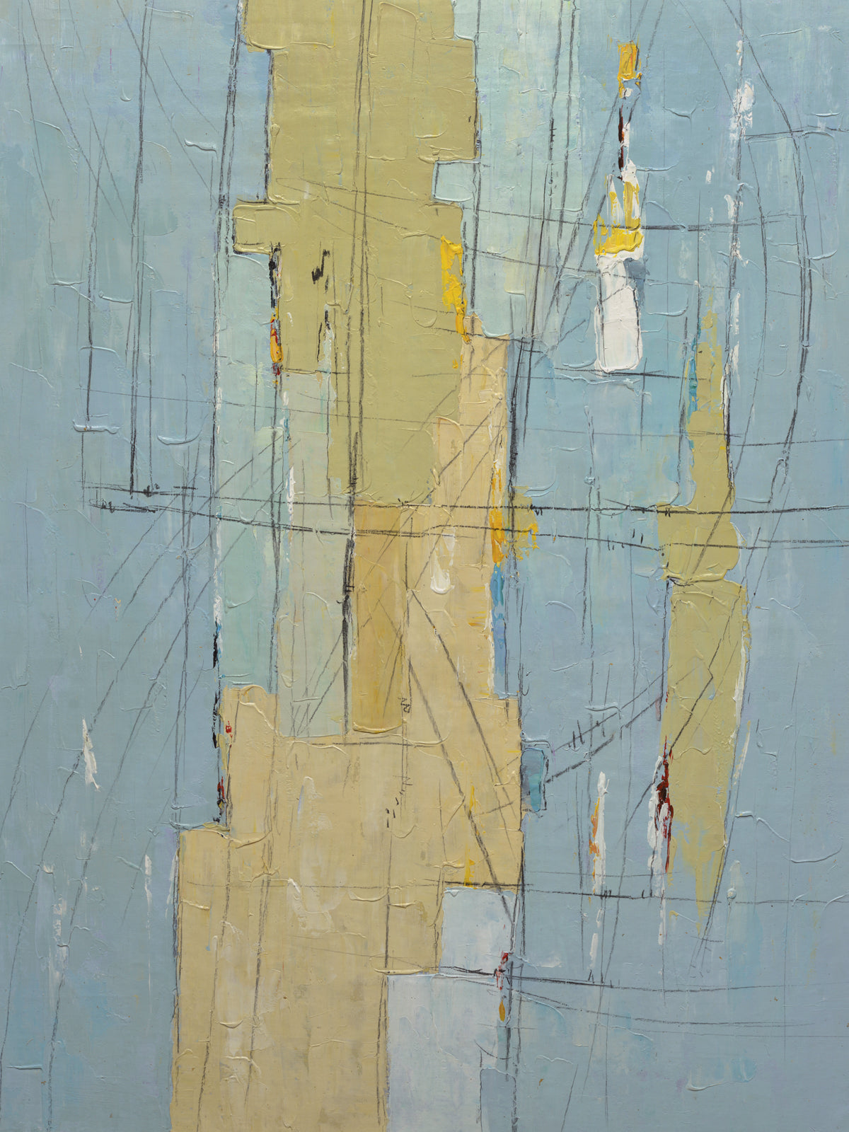 Giclee on Canvas-Abstract Gold and Blue 9210608 image 0