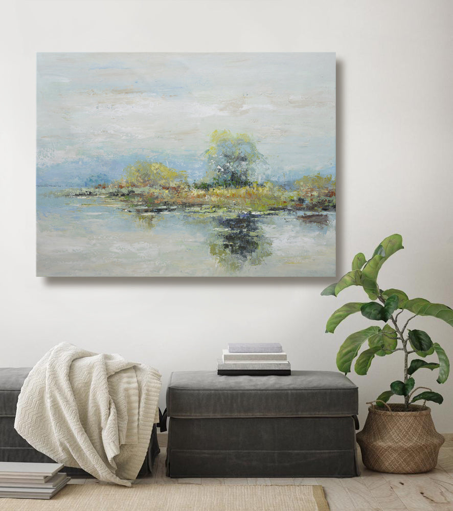 Studio Art 36X48 large abstract oil painting of landscape S-81912501 image 1