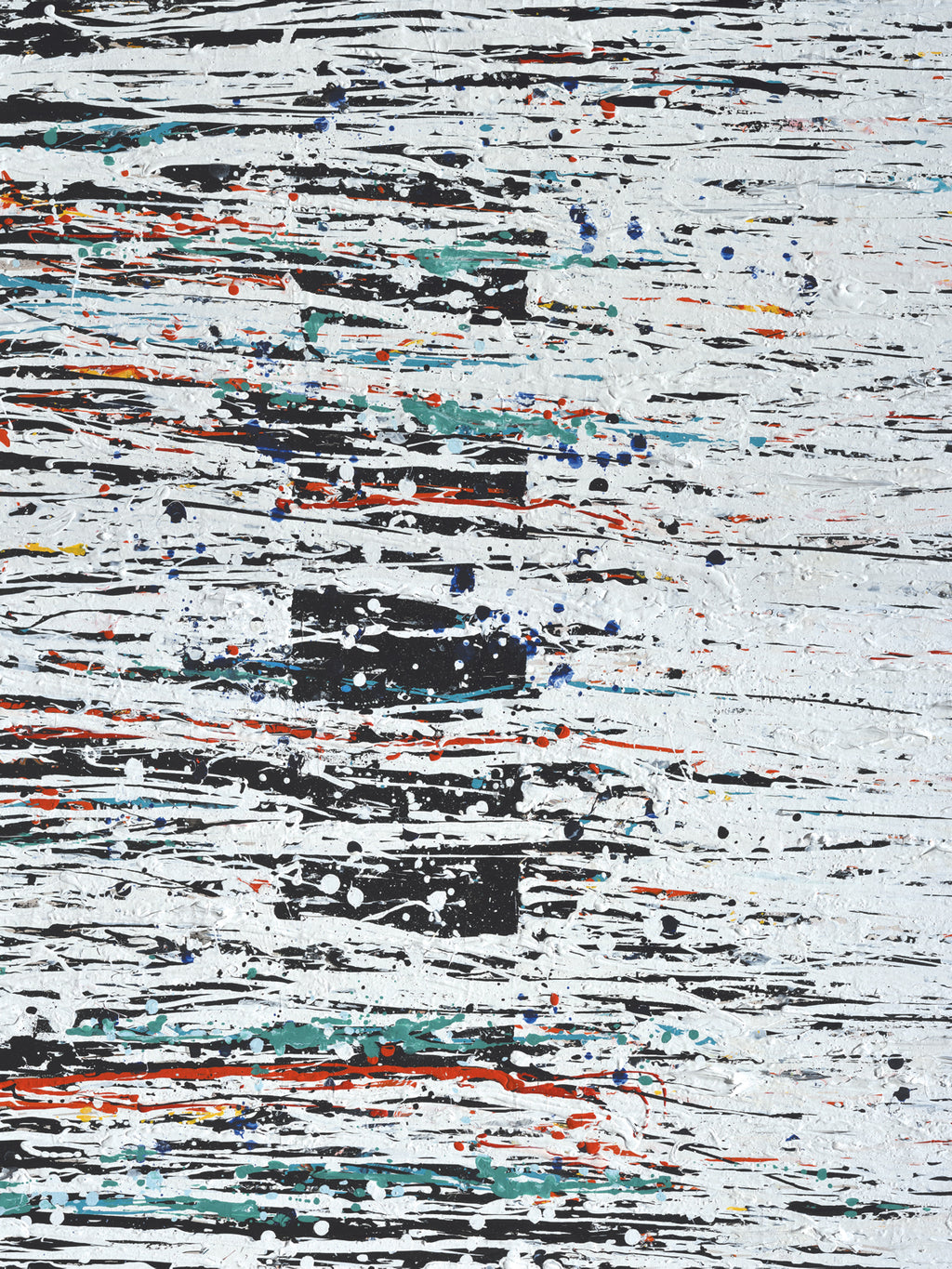 Giclee on Canvas-Abstract Blue, Red, Black, and White 821510 image 0